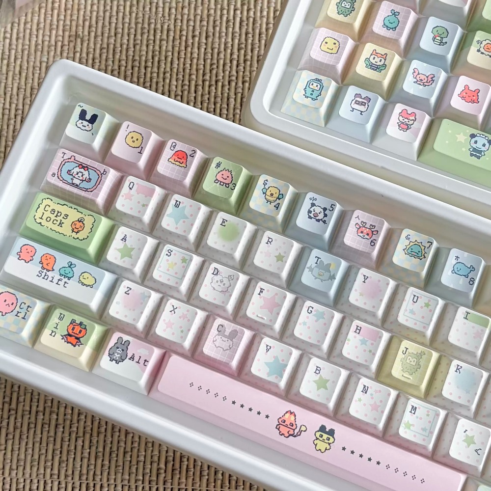 Keycap Artisan Anime - Anime Electronic Pet Keycaps Set PBT