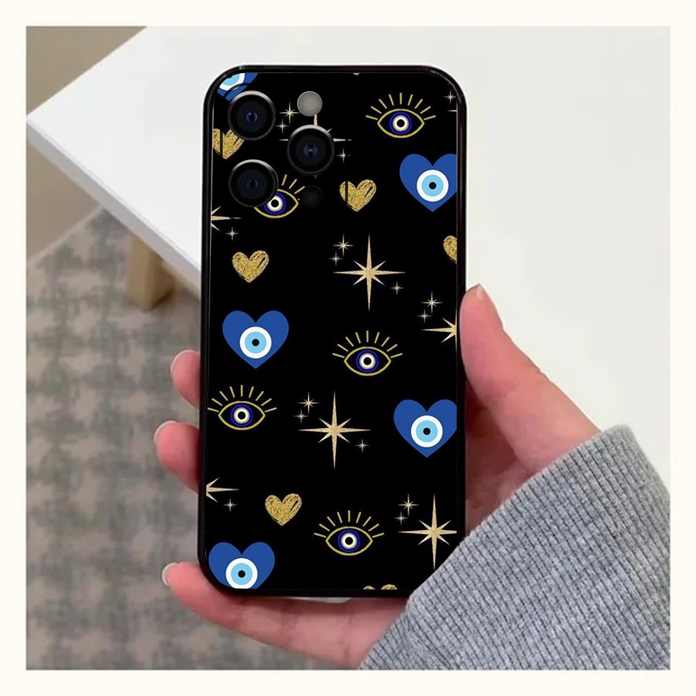Lucky Blue Evil Eye Phone Case - Phone Case Anime recension och pris