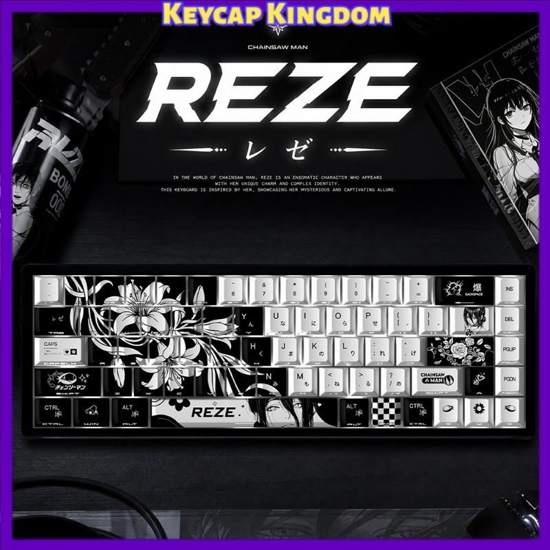 NEW Reze 5.0 Anime Keycaps Cha - Keycap Artisan Anime recension och pris