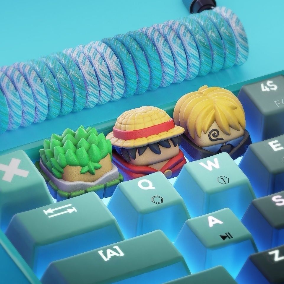 New Kawaii ONE PIECE Luffy Key - Keycap Artisan Anime recension och pris